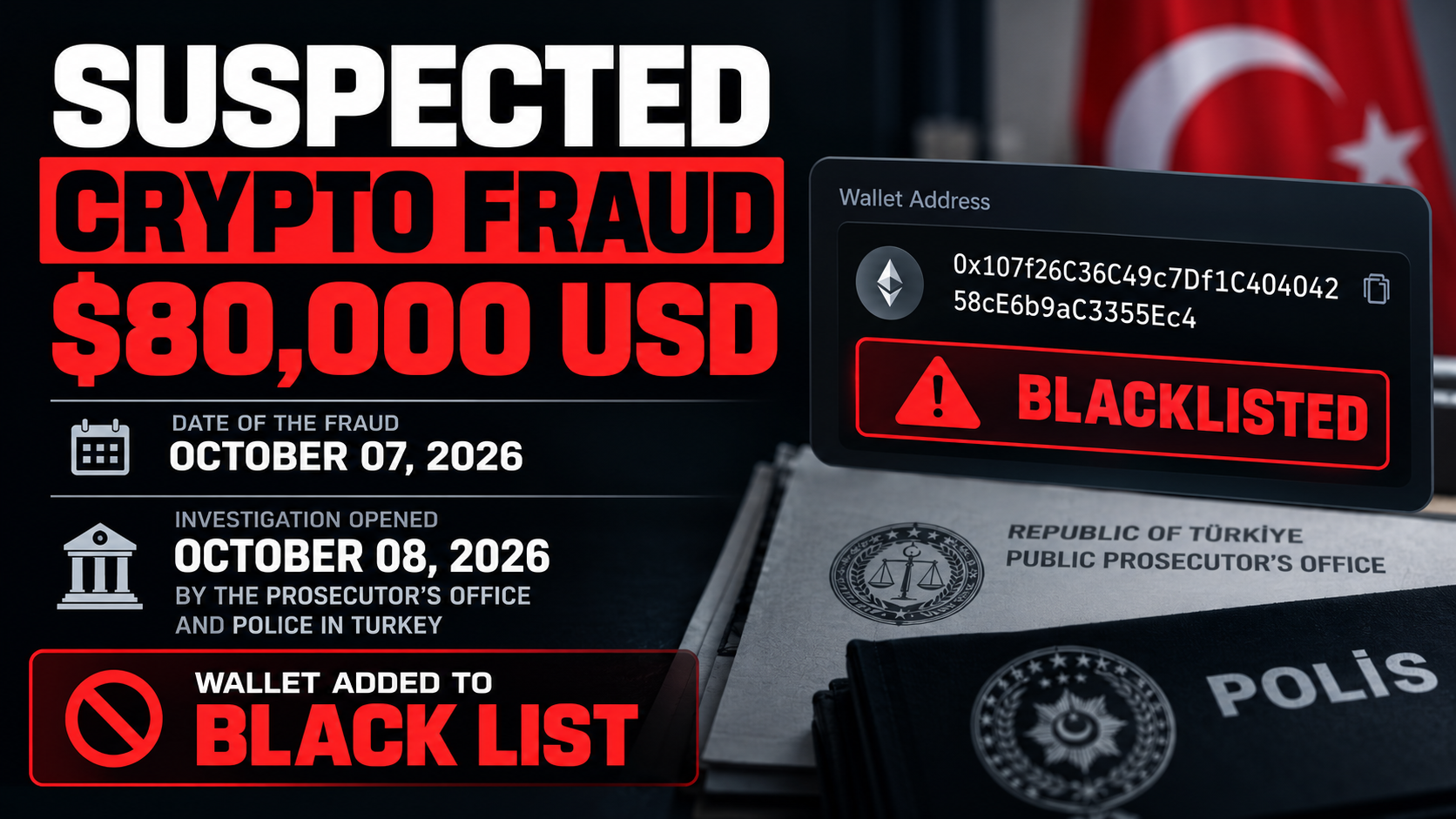 0x107f26C36C49c7Df1C40404258cE6b9aC3355Ec4 - Black List Fraud Wallet